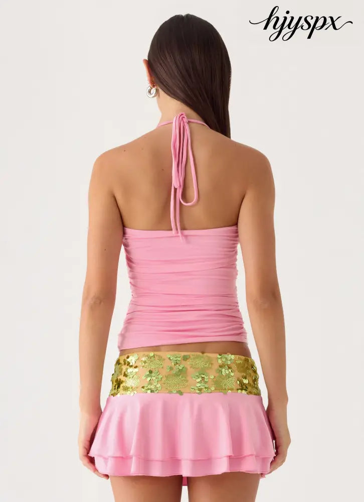 Aminata Mini Skirt - Baby Pink - Mini Skirts