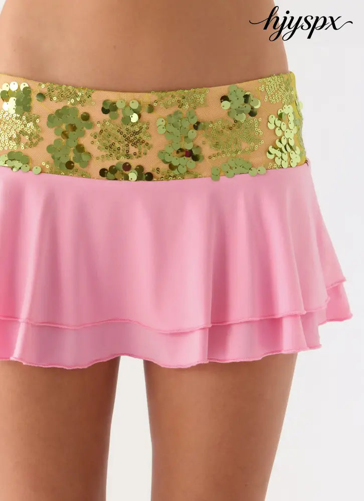 Aminata Mini Skirt - Baby Pink - Mini Skirts