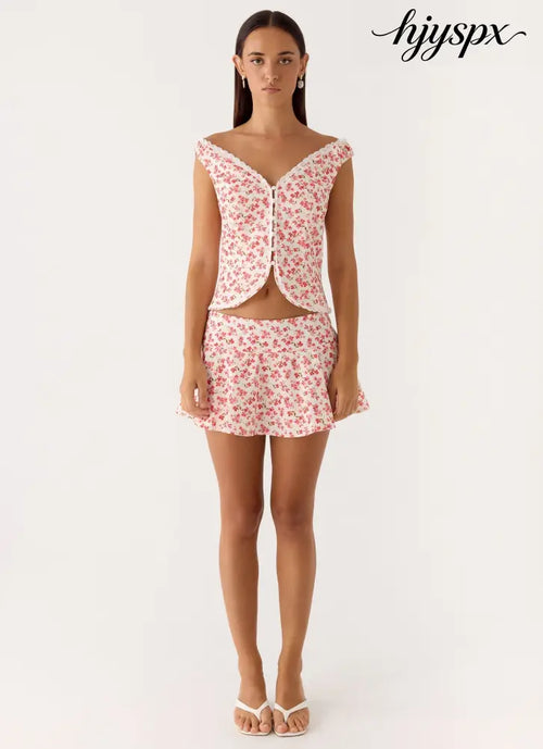 Anja Mini Skirt - Porcelain Rose - Mini Skirt