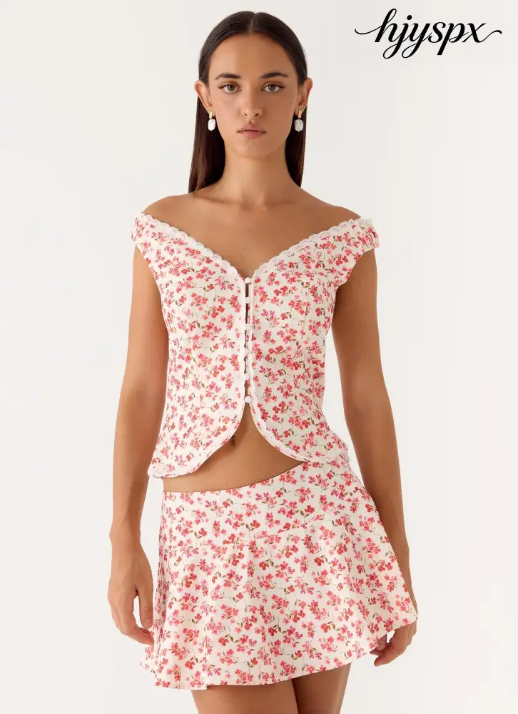 Anja Mini Skirt - Porcelain Rose - Mini Skirt