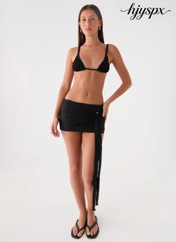 Arinah Swim Mini Skirt - Black - Mini Skirt