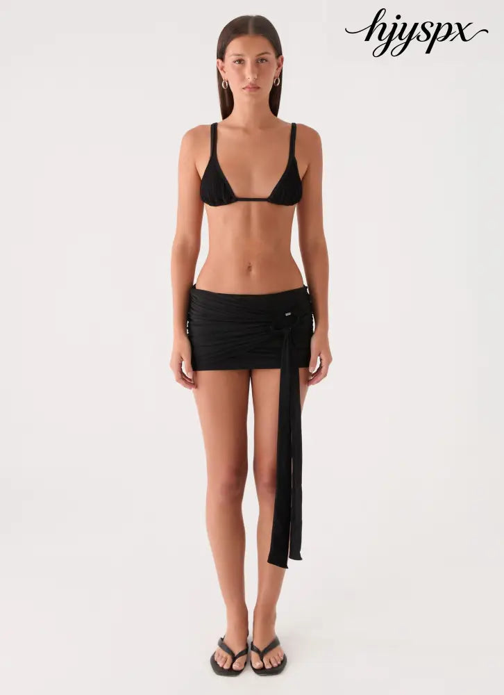 Arinah Swim Mini Skirt - Black - Mini Skirt