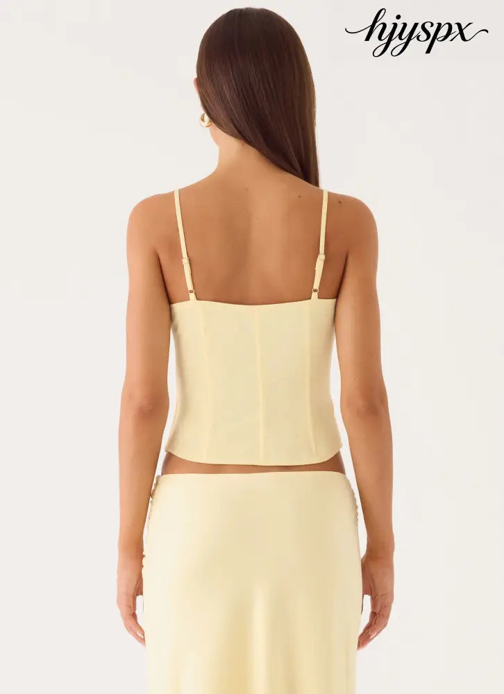 Belle Chime Bustier - Baby Yellow - Bustier Tops