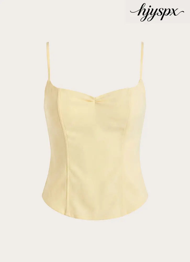 Belle Chime Bustier - Baby Yellow - Bustier Tops