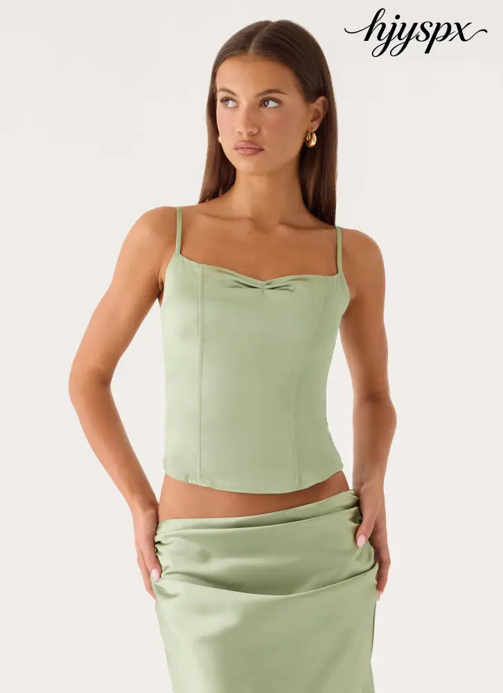 Belle Chime Bustier - Sage - Bustier Tops