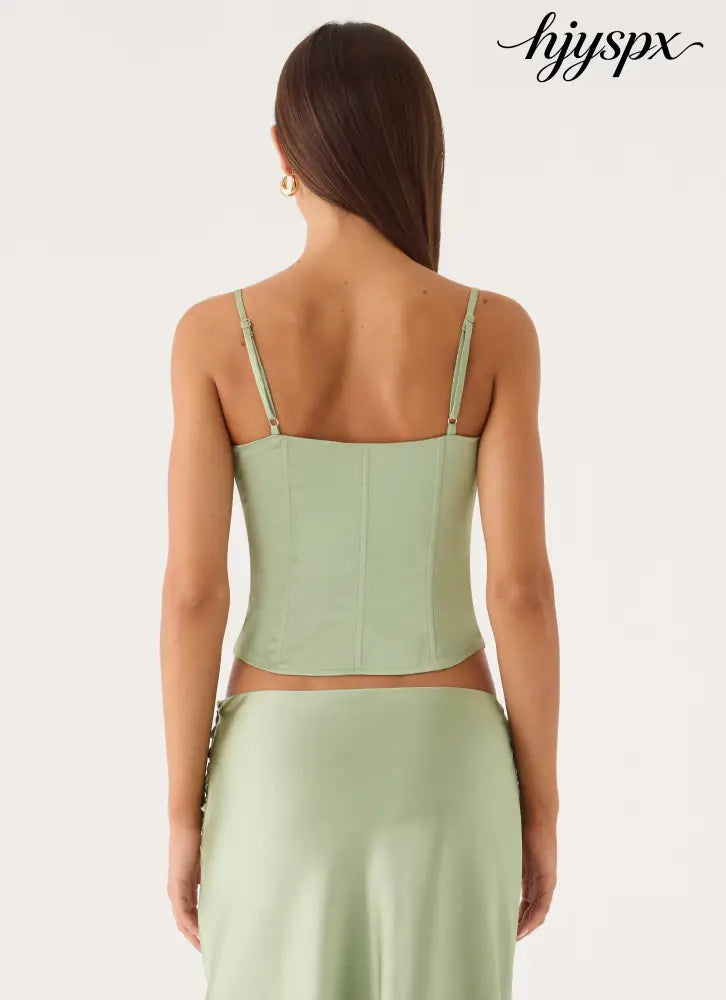 Belle Chime Bustier - Sage - Bustier Tops