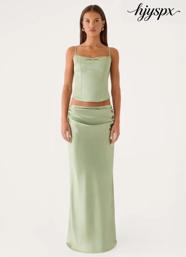 Belle Chime Bustier - Sage - Bustier Tops