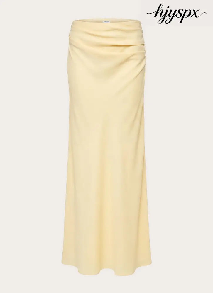 Belle Chime Maxi Skirt - Baby Yellow - Maxi Skirts