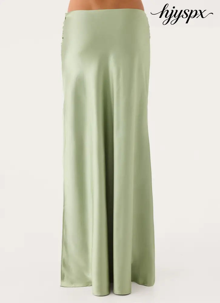 Belle Chime Maxi Skirt - Sage - Maxi Skirts