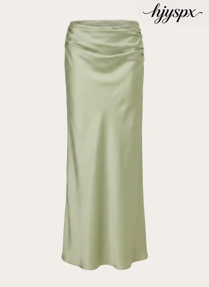 Belle Chime Maxi Skirt - Sage - Maxi Skirts