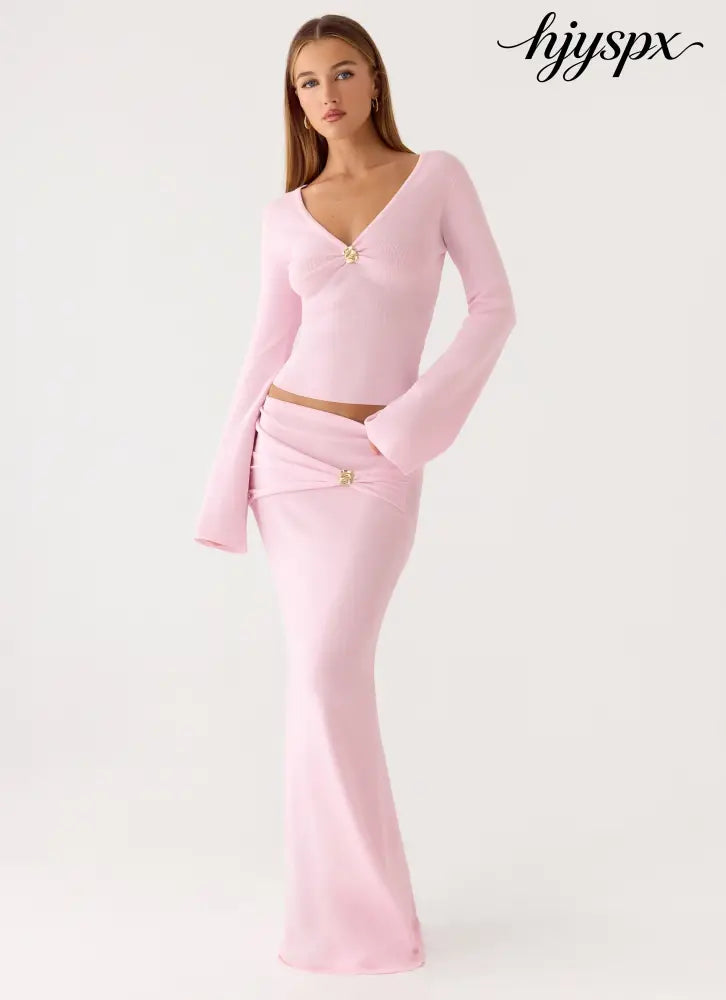 Colipso Maxi Skirt - Pink - Maxi Skirt