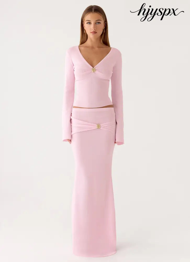 Colipso Maxi Skirt - Pink - Maxi Skirt