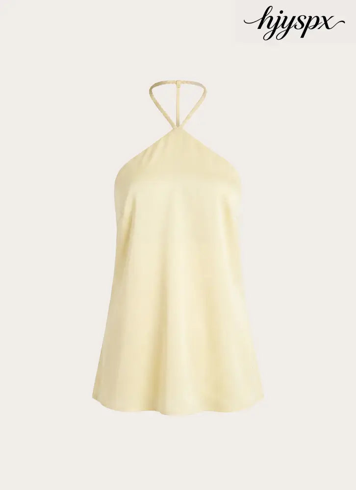 Constantine Top - Yellow - Halter Tops