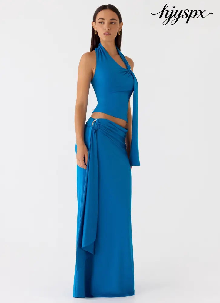 Demiase Maxi Skirt - Royal Blue - Maxi Skirt
