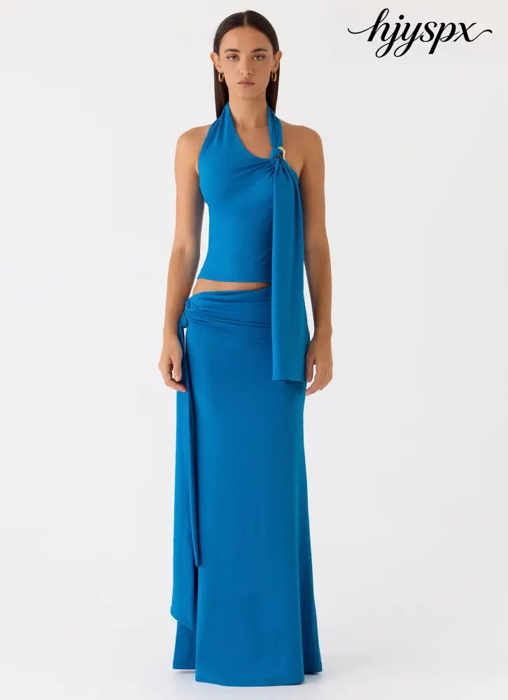 Demiase Maxi Skirt - Royal Blue - Maxi Skirt