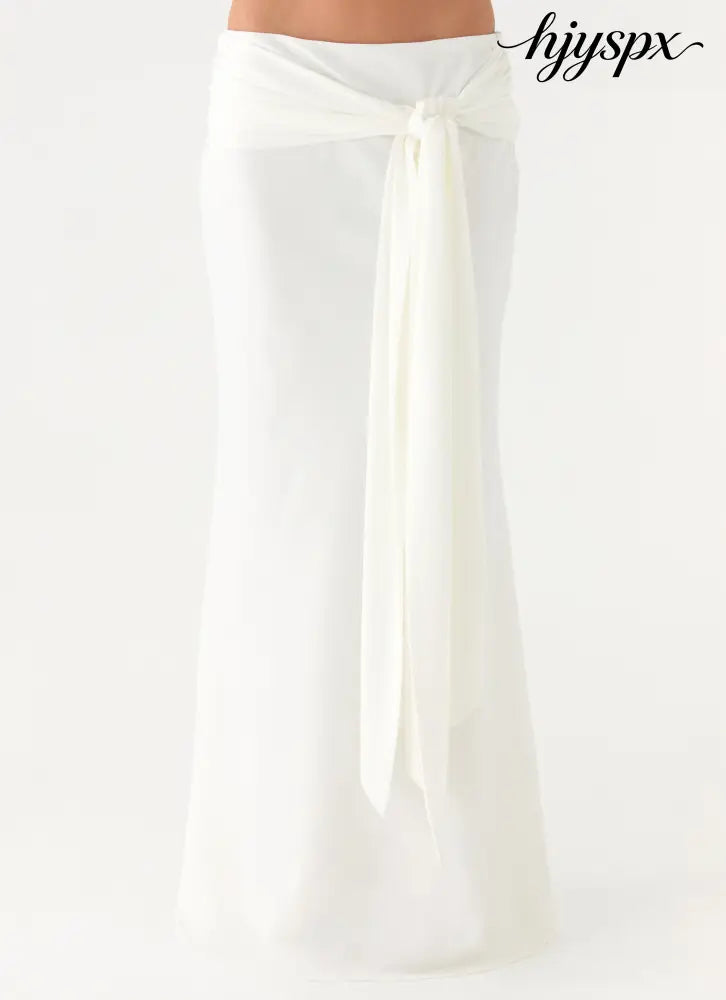 Eirlys Maxi Skirt - White - Maxi Skirt