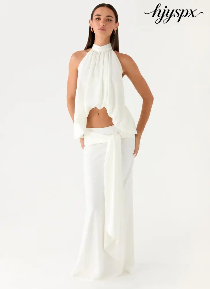 Eirlys Maxi Skirt - White - Maxi Skirt