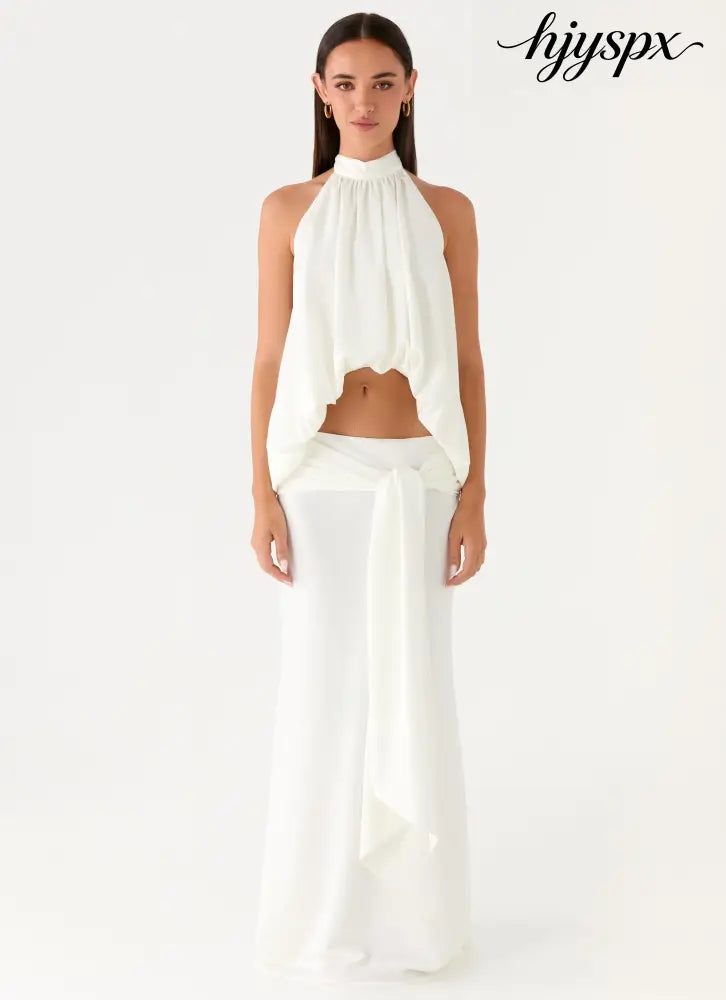 Eirlys Maxi Skirt - White - Maxi Skirt