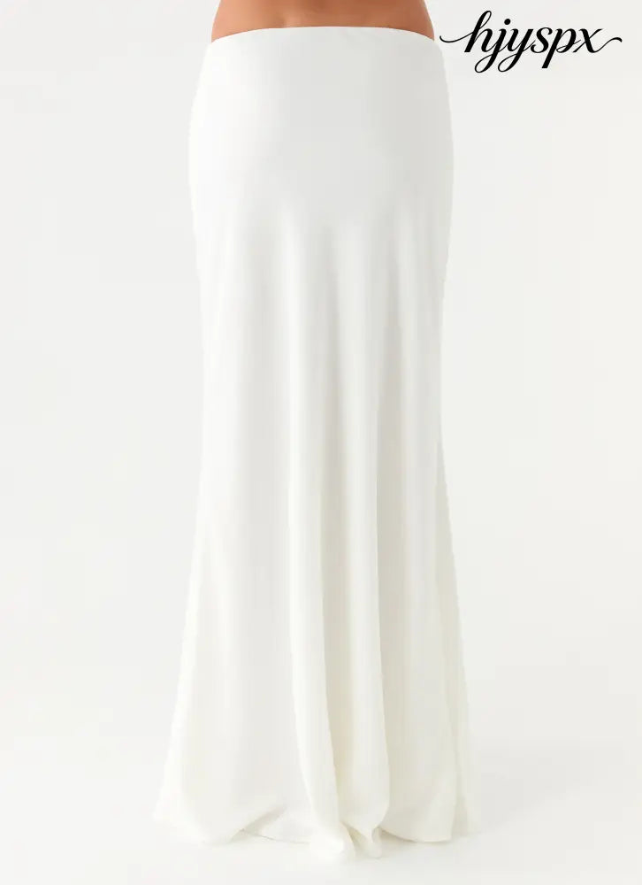 Eirlys Maxi Skirt - White - Maxi Skirt