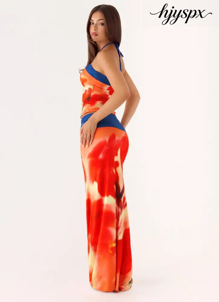 Fraser Maxi Skirt - Sunburnt Petal - Maxi Skirt