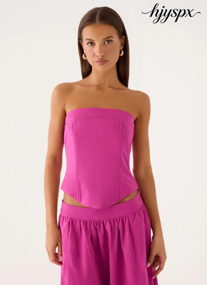 Grand Gestures Bustier - Berry Kiss - Bustier Tops