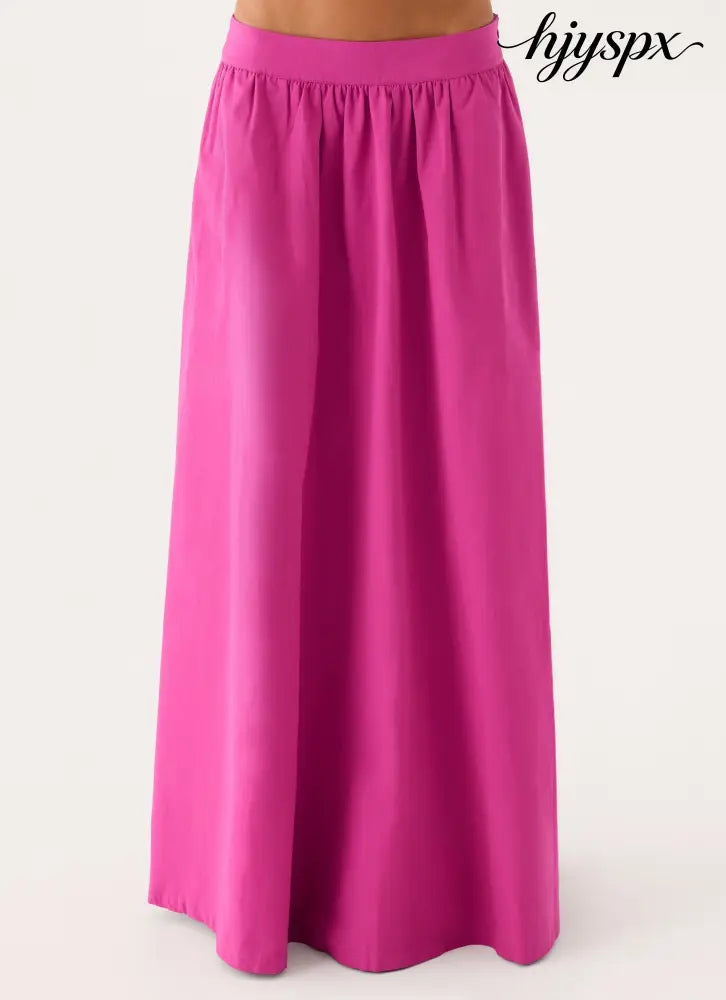 Grand Gestures Maxi Skirt - Berry Kiss - Maxi Skirts