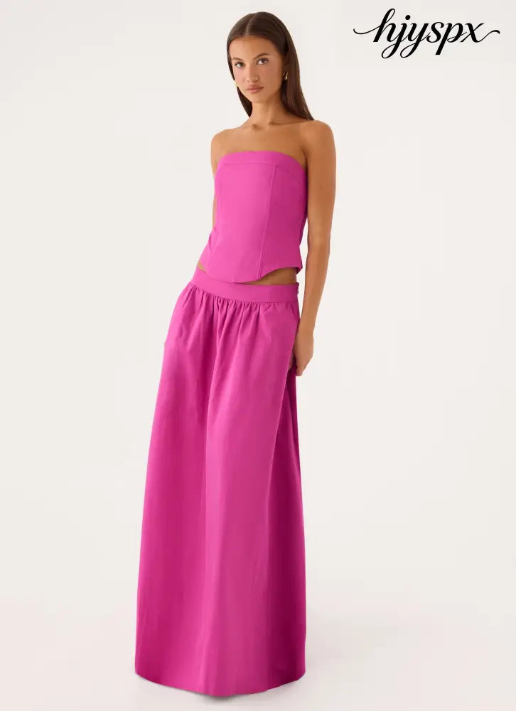 Grand Gestures Maxi Skirt - Berry Kiss - Maxi Skirts
