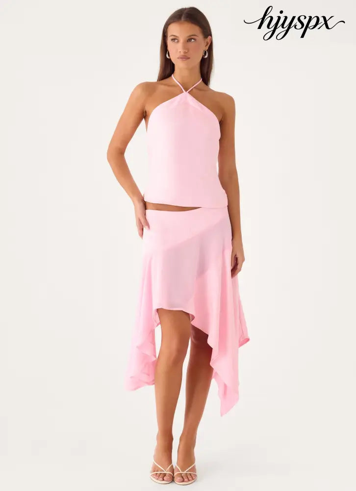 Klose Midi Skirt - Pink - Midi Skirts