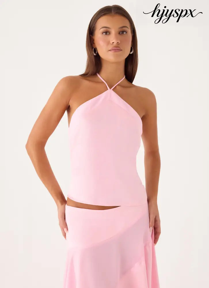 Klose Top - Pink - Halter Tops
