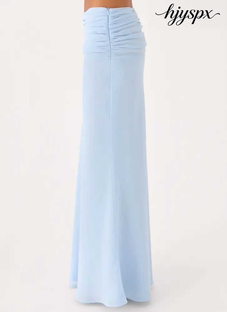 Lauretta Maxi Skirt - Baby Blue - Maxi Skirts
