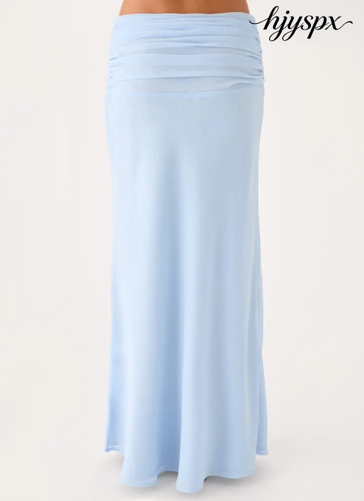 Lauretta Maxi Skirt - Baby Blue - Maxi Skirts