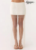 Mania Tassel Mini Skirt - Ivory - Mini Skirt