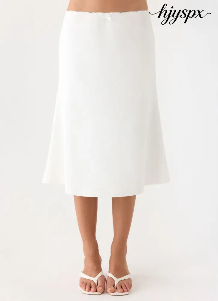 Marquas Midi Skirt - White - Midi Skirts