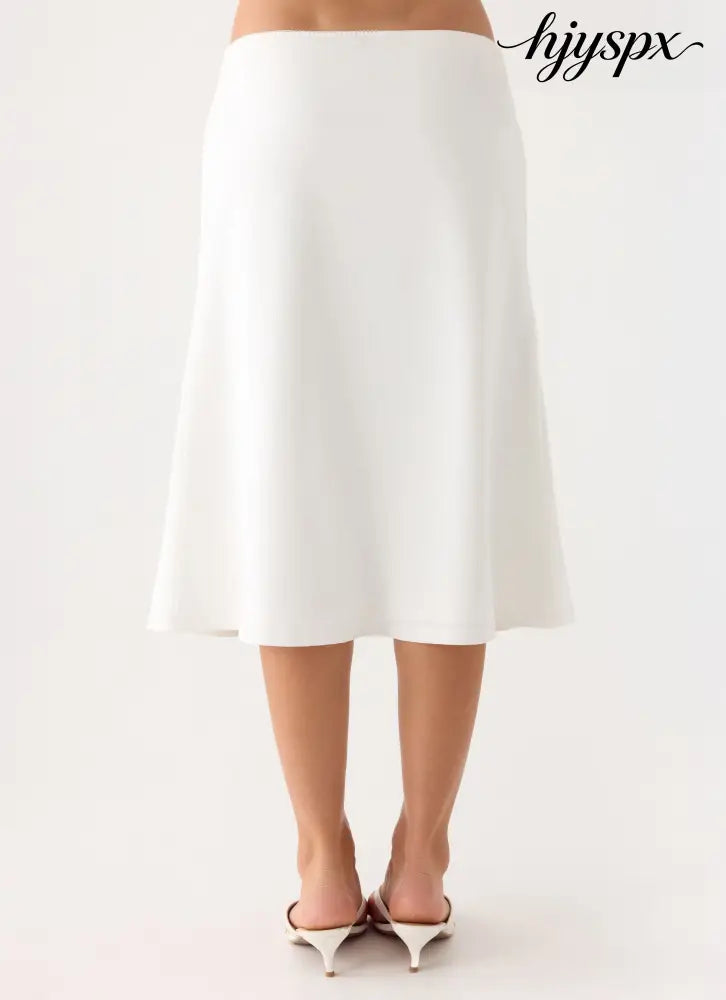 Marquas Midi Skirt - White - Midi Skirts