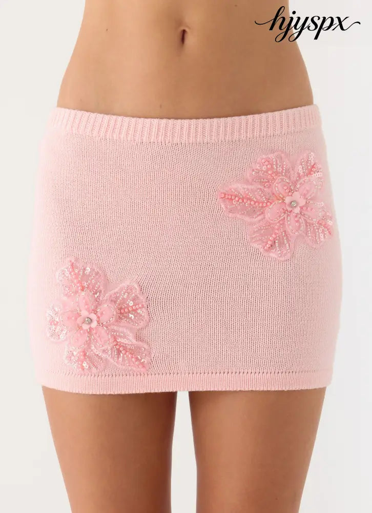 Neverland Mini Skirt - Baby Pink - Mini Skirts