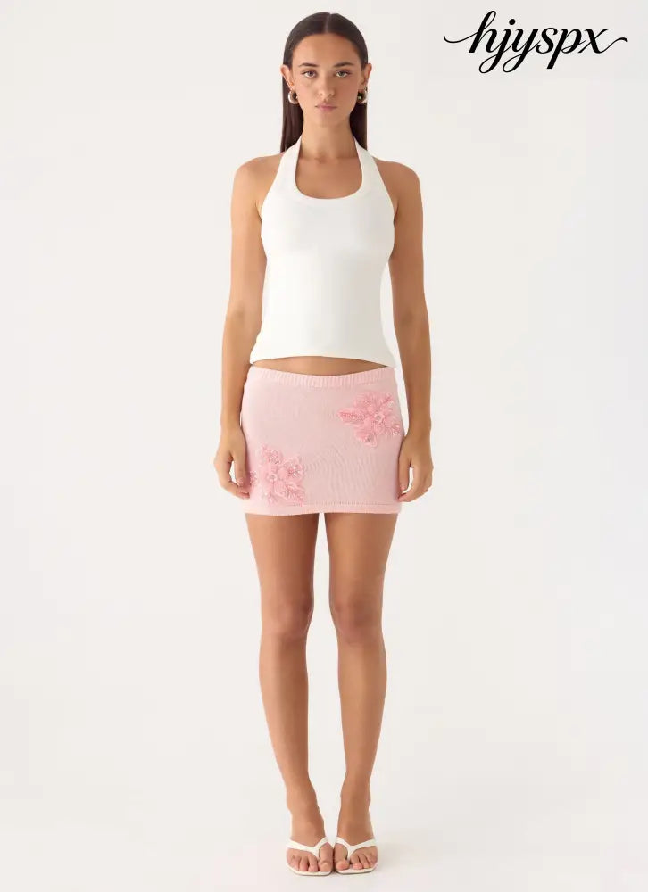 Neverland Mini Skirt - Baby Pink - Mini Skirts