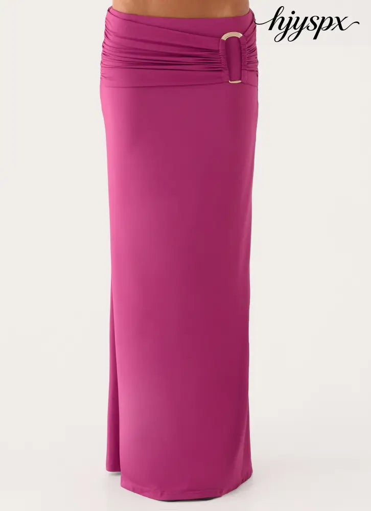 Rosanna Maxi Skirt - Plum - Maxi Skirts