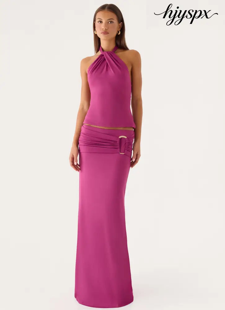 Rosanna Maxi Skirt - Plum - Maxi Skirts