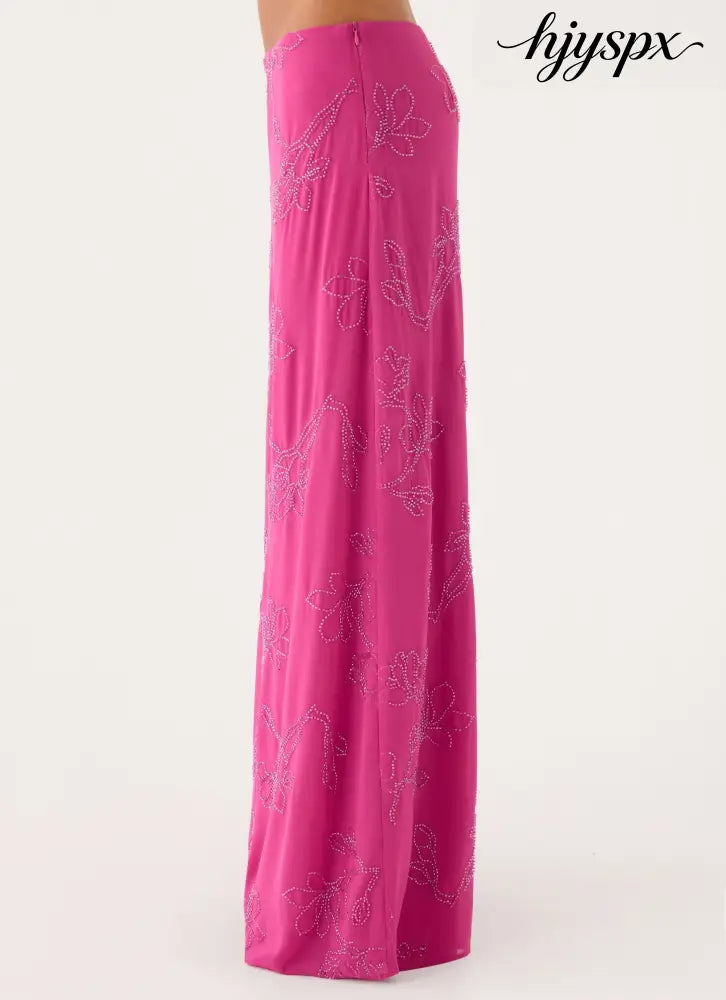Secret Spot Maxi Skirt - Berry Kiss - Maxi Skirts