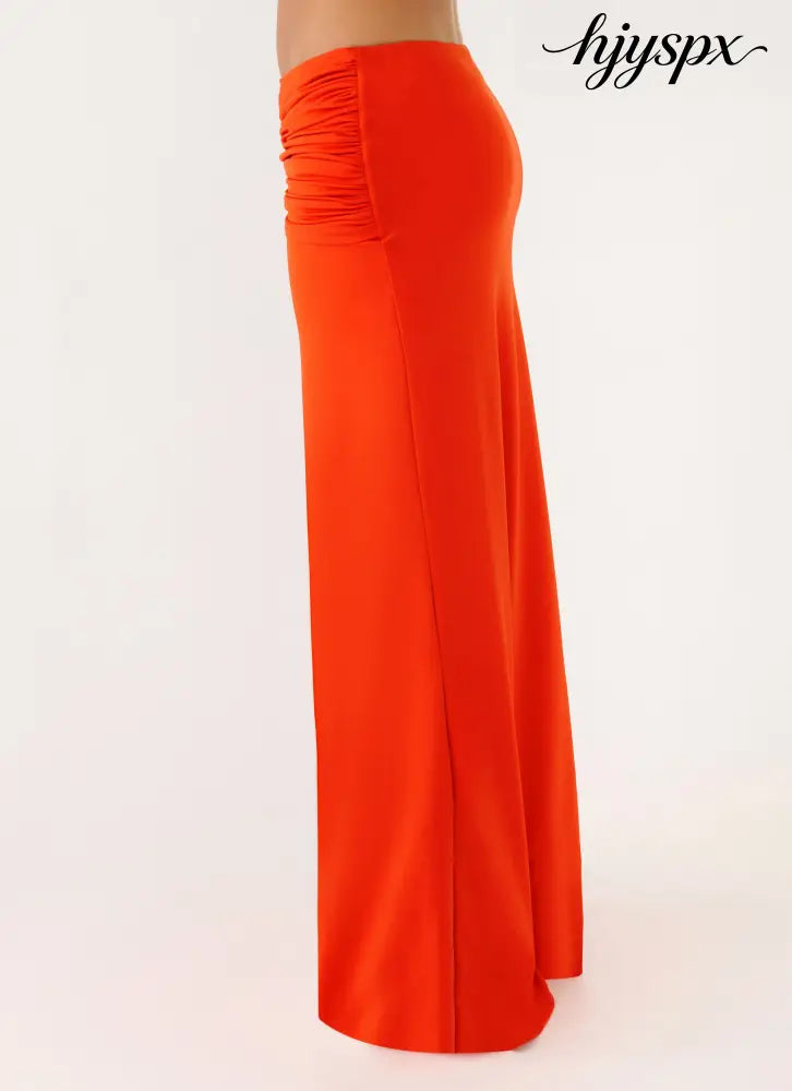 Selmah Hardware Maxi Skirt - Tangerine - Maxi Skirts
