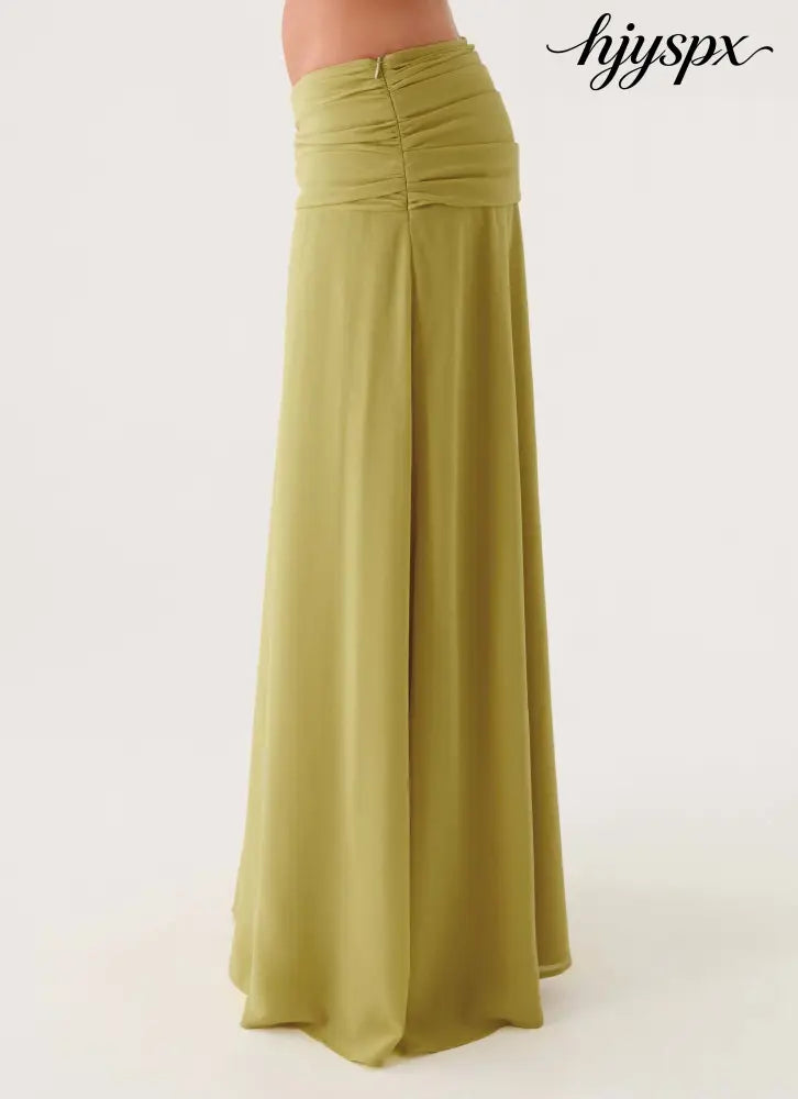 Willowmena Maxi Skirt - Lime - Maxi Skirts