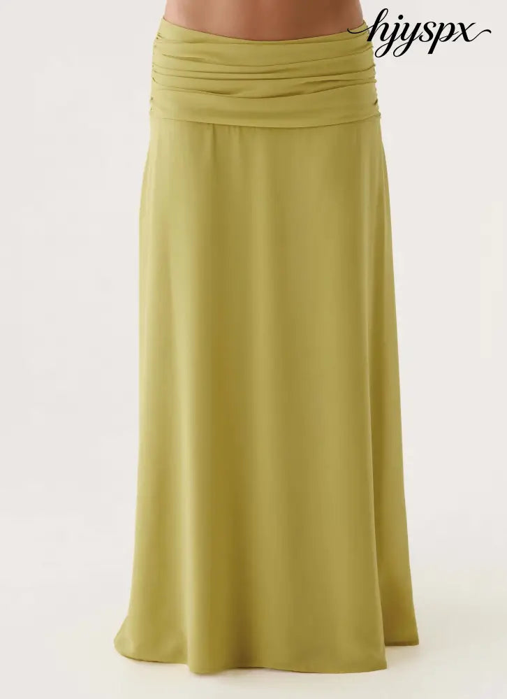 Willowmena Maxi Skirt - Lime - Maxi Skirts