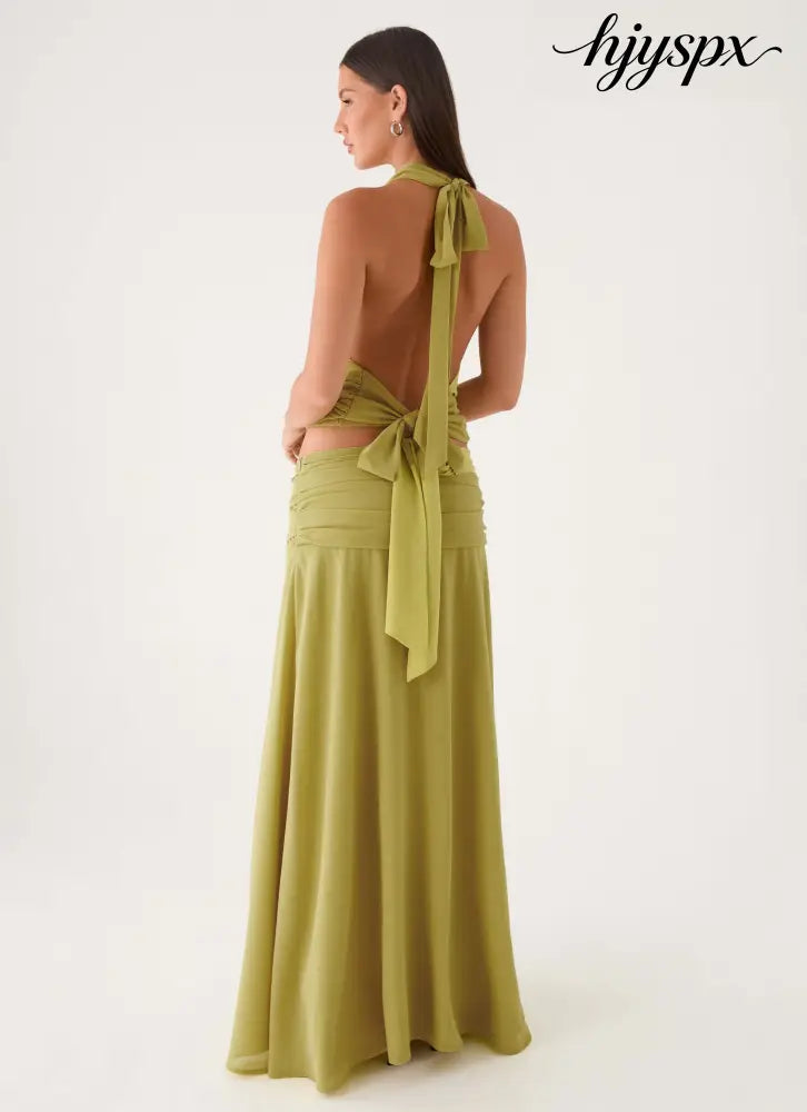 Willowmena Maxi Skirt - Lime - Maxi Skirts